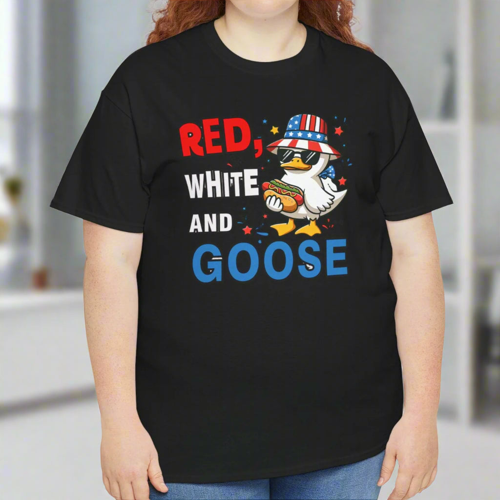 Red, White & Goose – Funny Patriotic Goose Tee - Kim’s Signature Beauty & Accessories