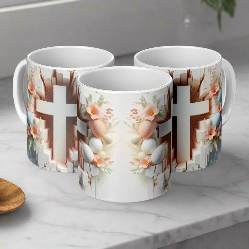 Resurrection Celebration | Cross #3 Mug - Kim’s Signature Beauty & Accessories