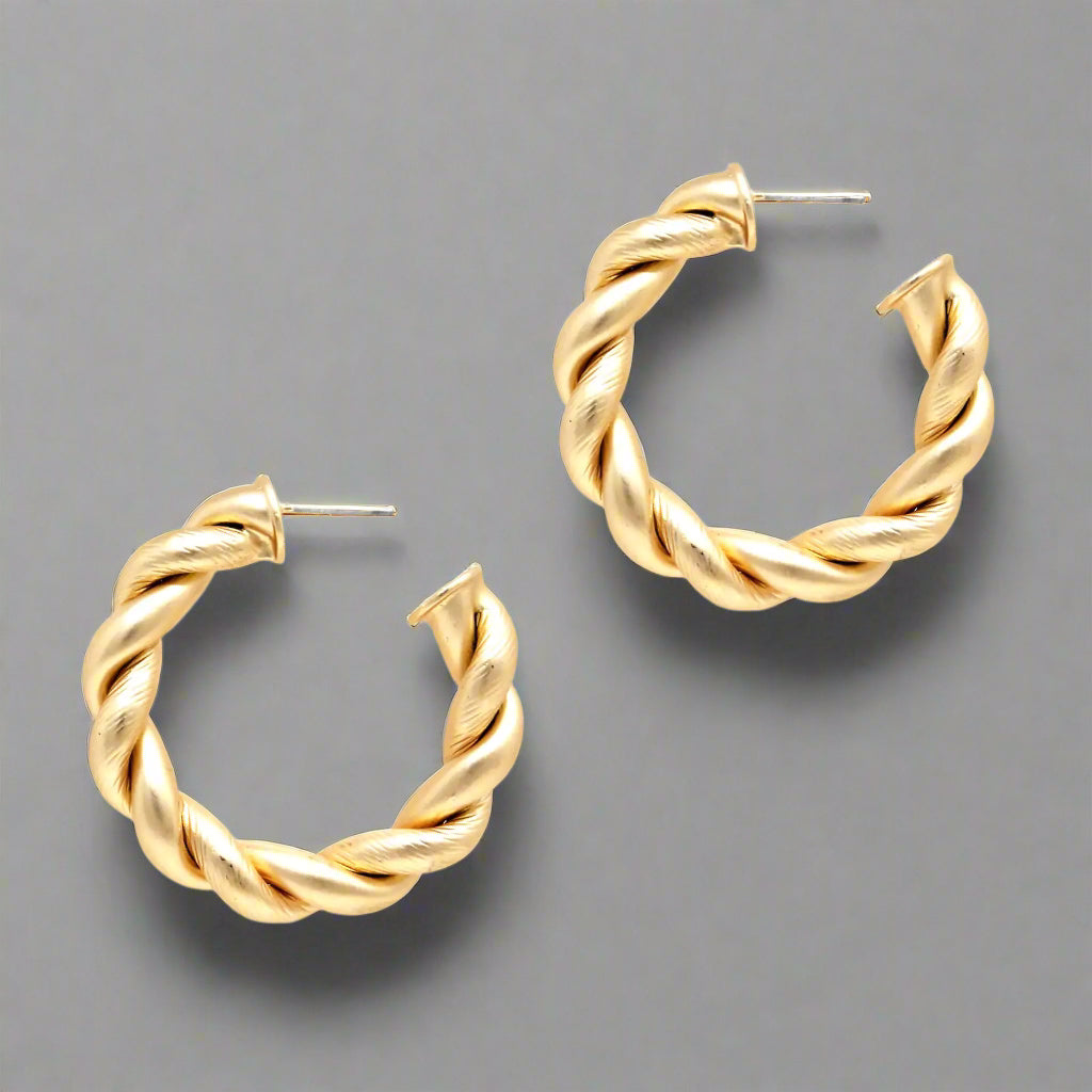 Riley Braided Hoop Earrings - Kim’s Signature Beauty & Accessories