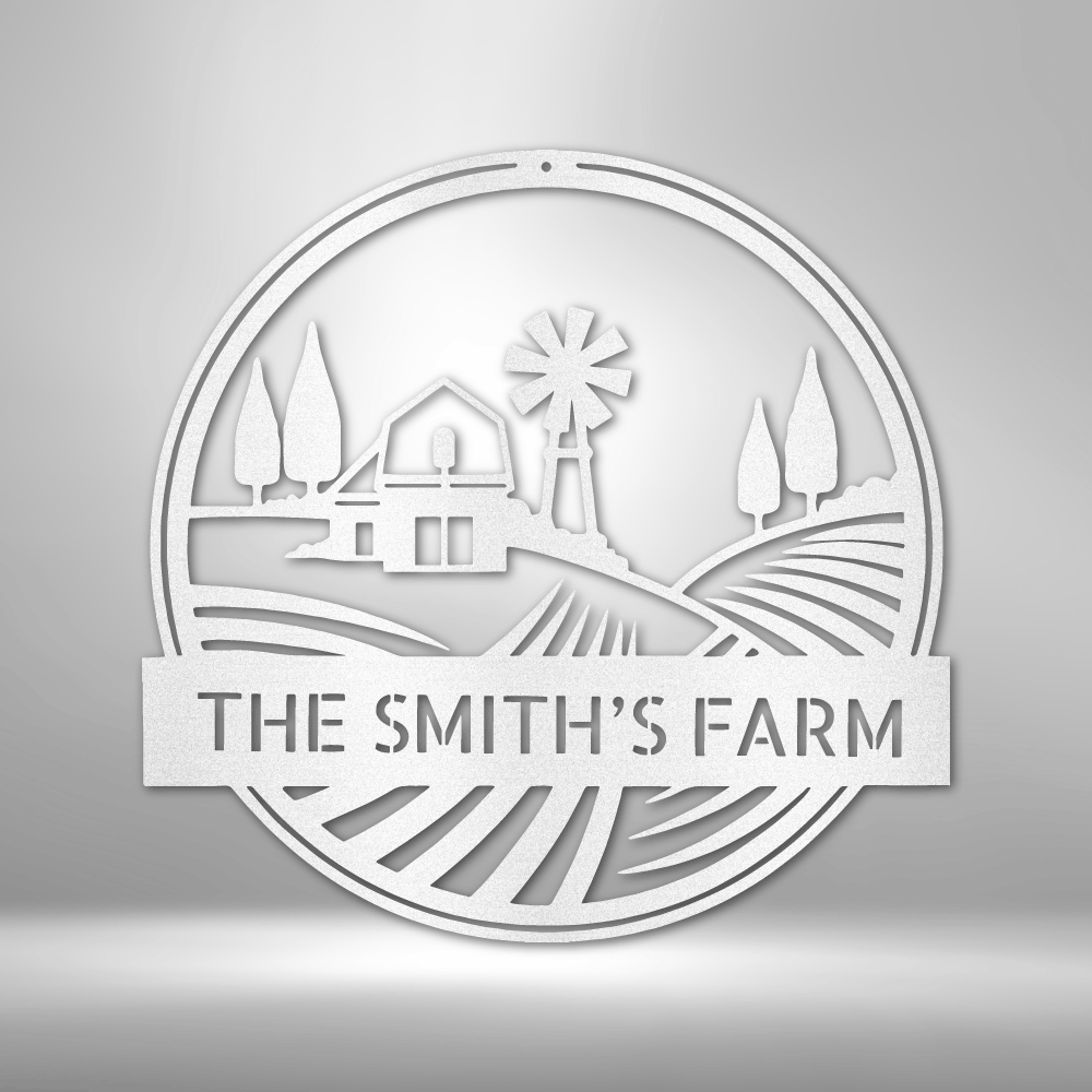 Rolling Fields Monogram - Steel Sign - Kim’s Signature Beauty & Accessories