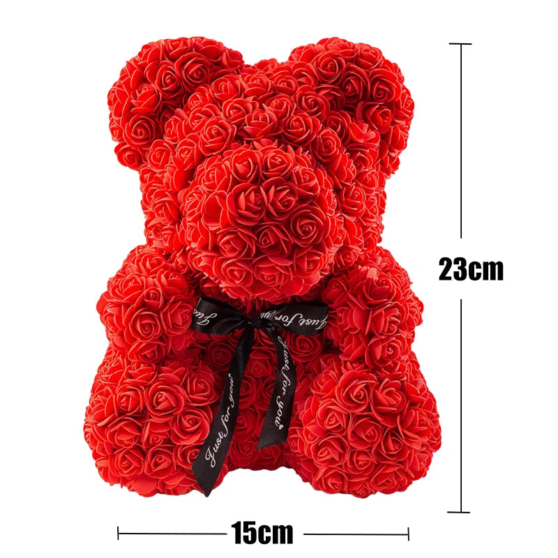 Rose Bear Artificial Flowers with LED Light Gift Box - Kim’s Signature Beauty & Accessories