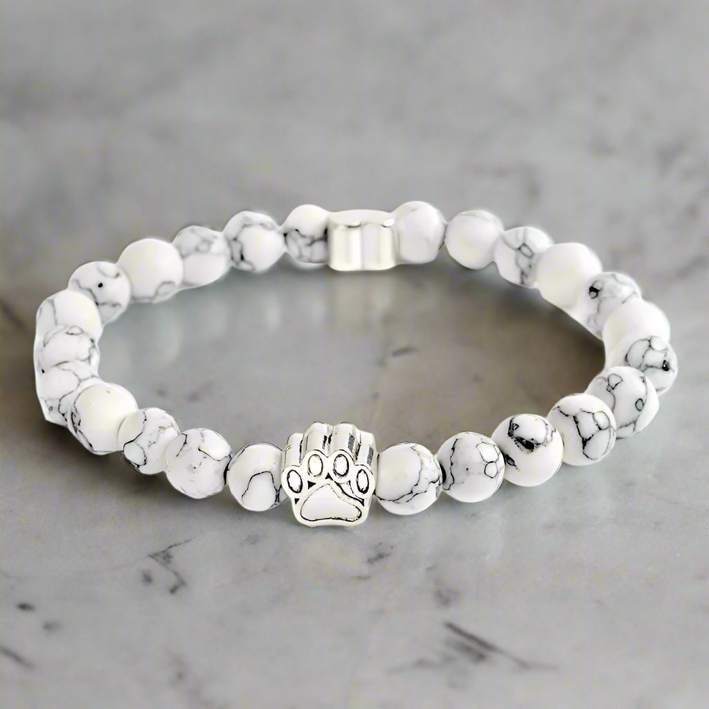 Tiny Antique Paw Charm Stone Bracelet - Kim’s Signature Beauty & Accessories (Store description)