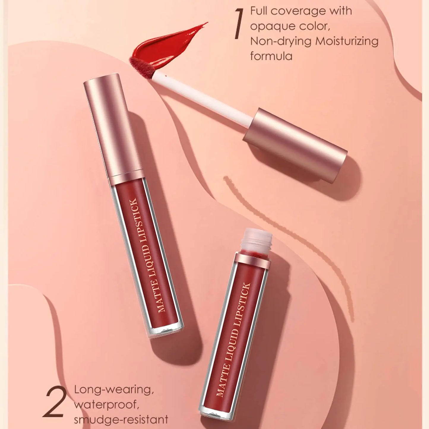 6Pcs Matte Liquid Lipstick + Lip Liner Set - Kim’s Signature Beauty & Accessories (Store description)
