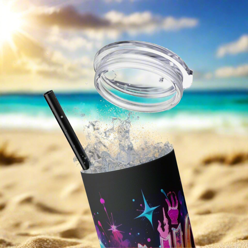Senior 2025 Skinny Tumbler – Neon Celebration Edition (20oz) - Kim’s Signature Beauty & Accessories