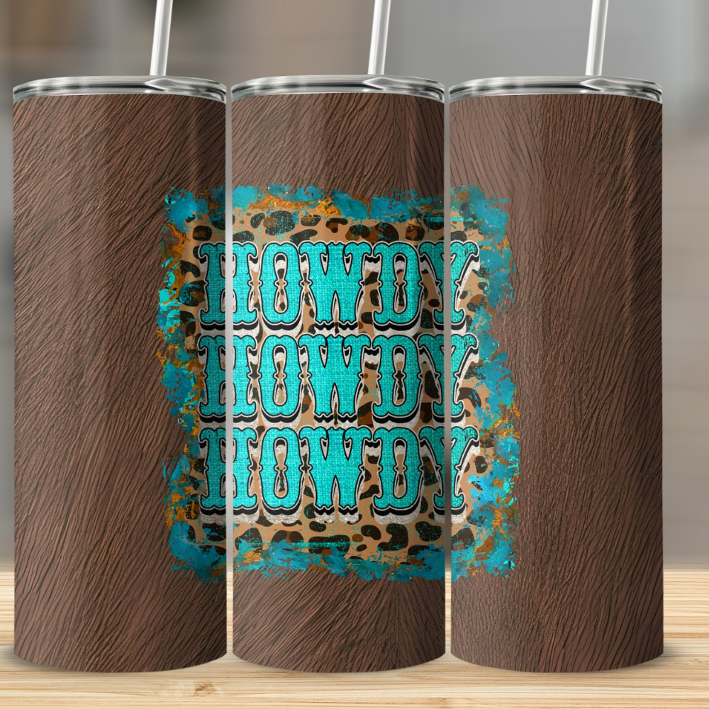 Howdy! | Skinny Tumbler with Straw, 20oz - Kim’s Signature Beauty & Accessories (Store description)