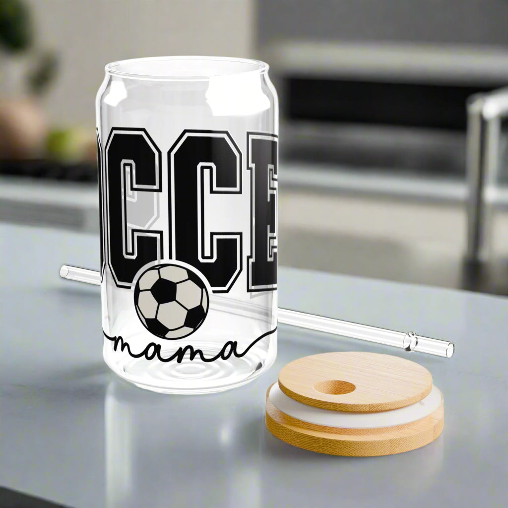Soccer Mom | Sipper Glass, 16oz - Kim’s Signature Beauty & Accessories