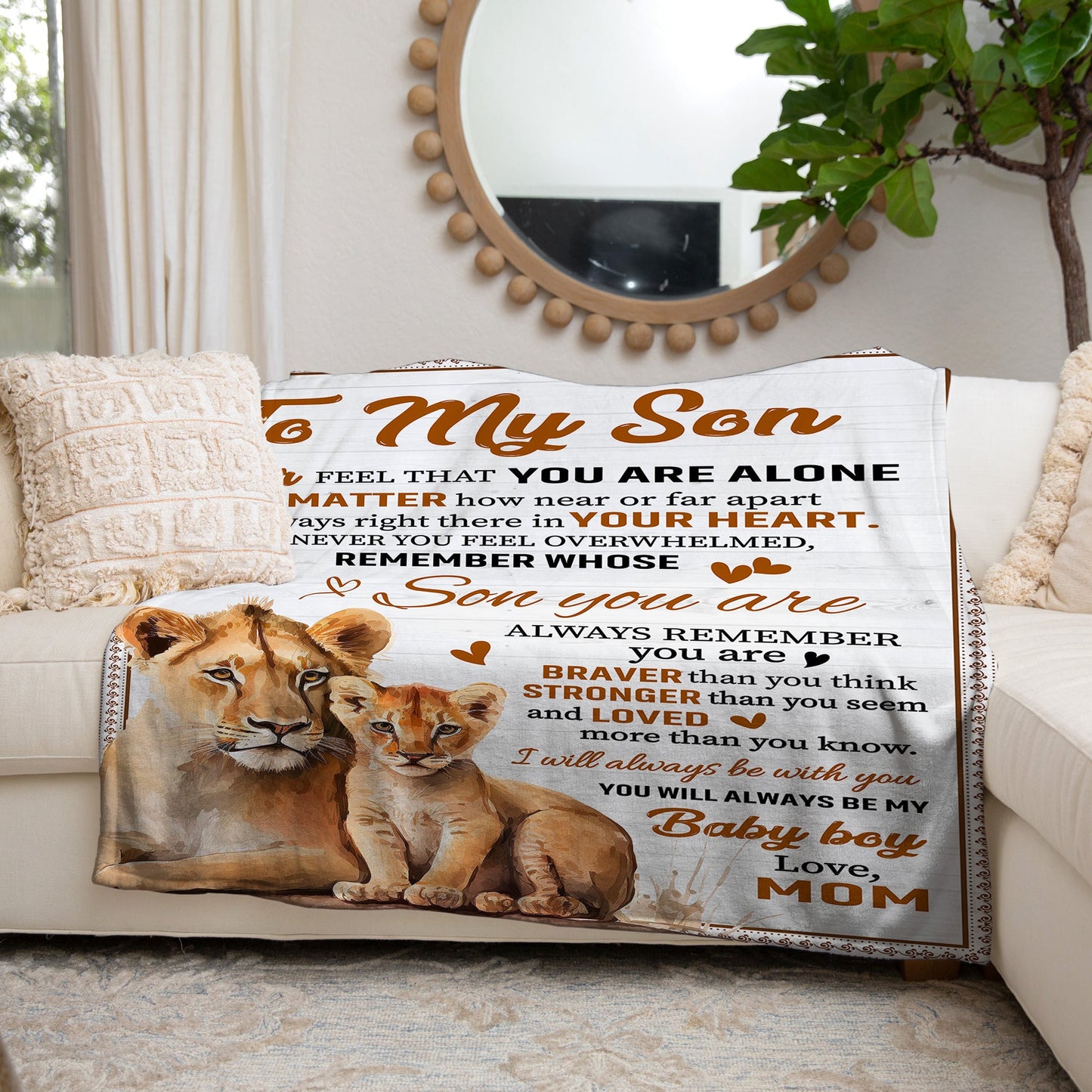 Son Lion Blanket from Mom - Kim’s Signature Beauty & Accessories