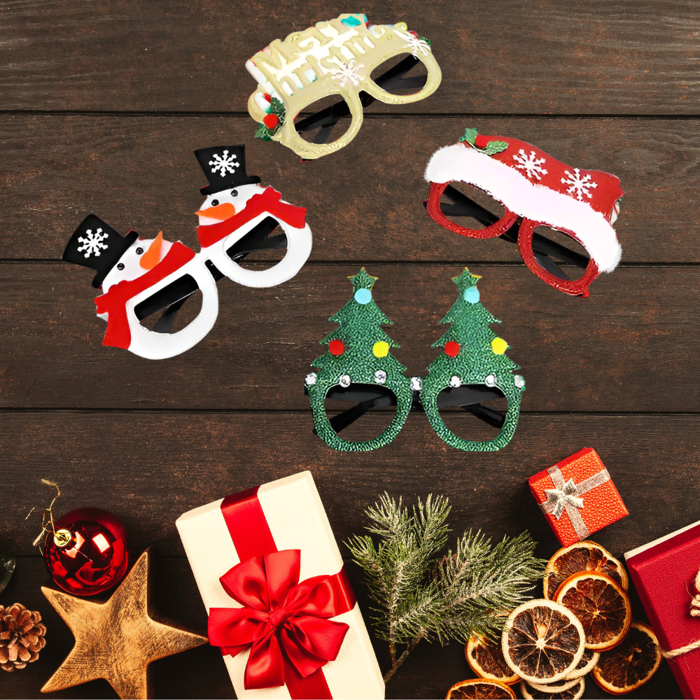 Sparkly Christmas Party Glasses (12 PACK) - Kim’s Signature Beauty & Accessories