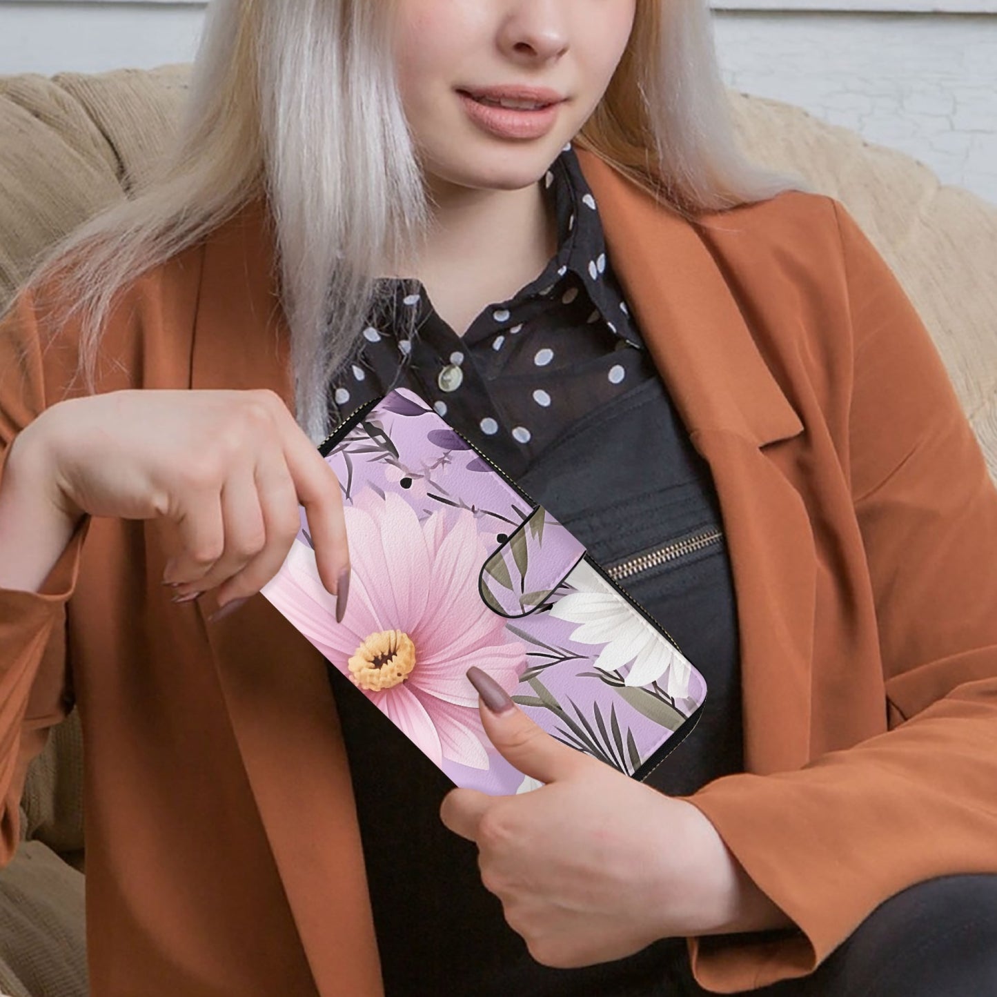 Spring Breeze Long Leather Wallet - Kim’s Signature Beauty & Accessories