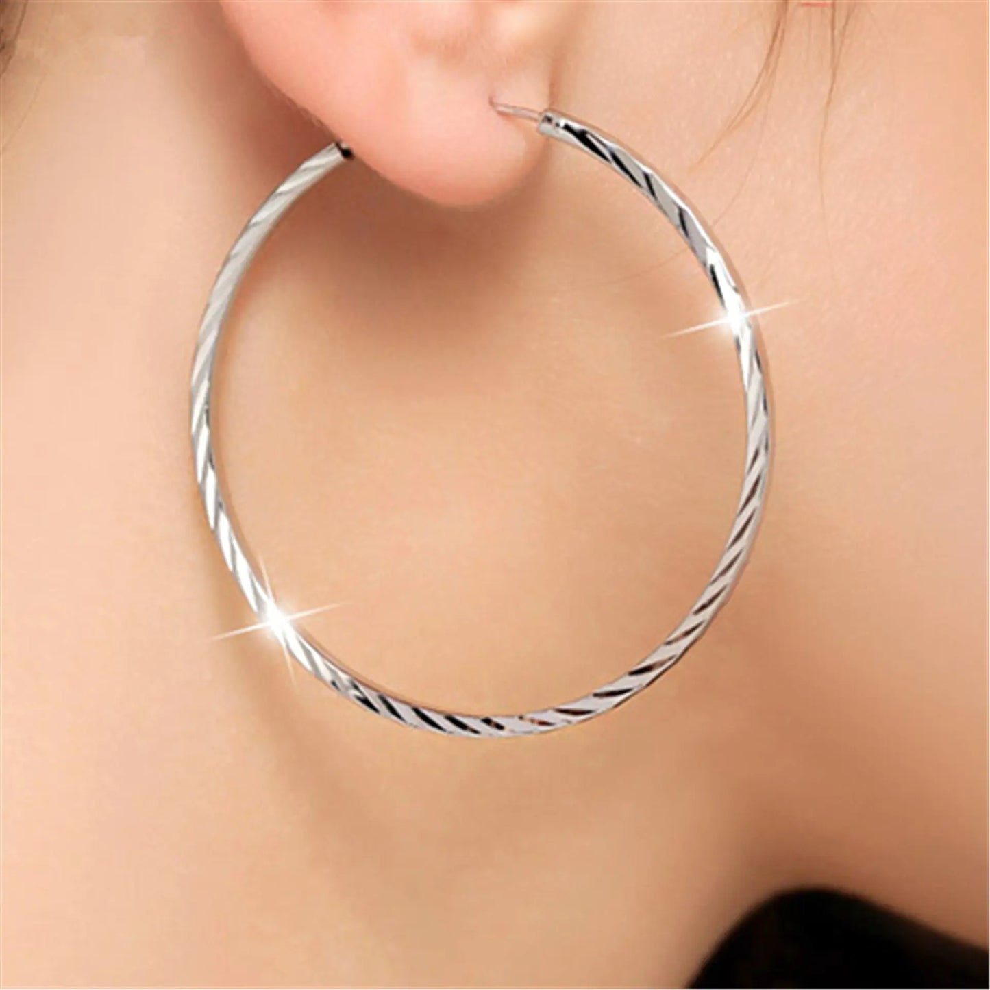 Stylish 925 Silver Hoop Earrings for Women - Kim’s Signature Beauty & Accessories