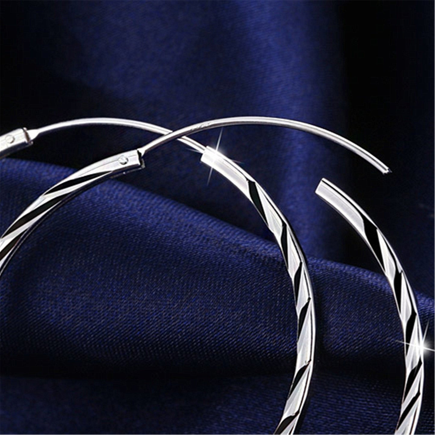 Stylish 925 Silver Hoop Earrings for Women - Kim’s Signature Beauty & Accessories