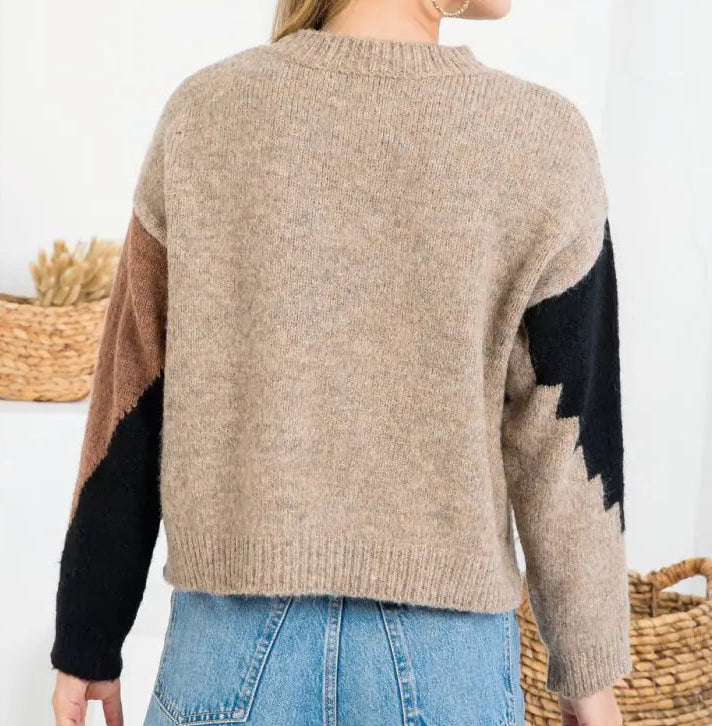 Stylish Block Maze Sweater - Kim’s Signature Beauty & Accessories