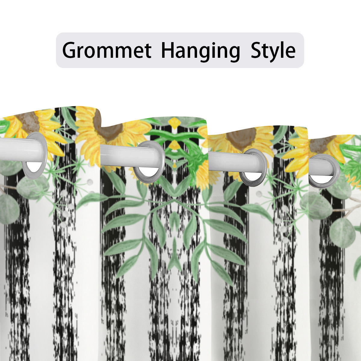 Sunflower Stripe Blackout Curtains – Set of 2 Panels - Kim’s Signature Beauty & Accessories