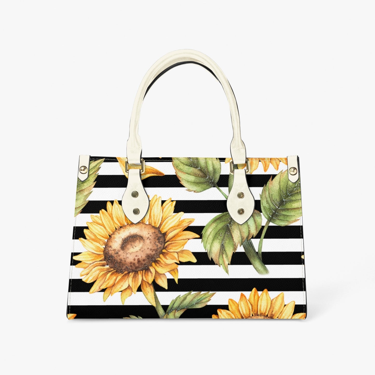Sunflower Striped Tote Bag - Long Strap and Inner Bag - Kim’s Signature Beauty & Accessories