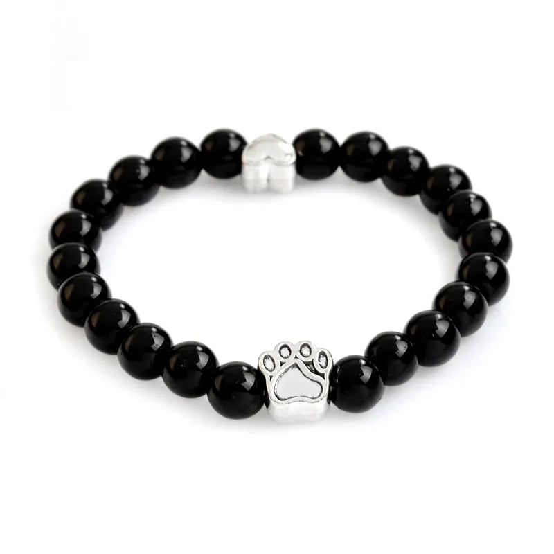 Tiny Antique Paw Charm Stone Bracelet - Kim’s Signature Beauty & Accessories (Store description)