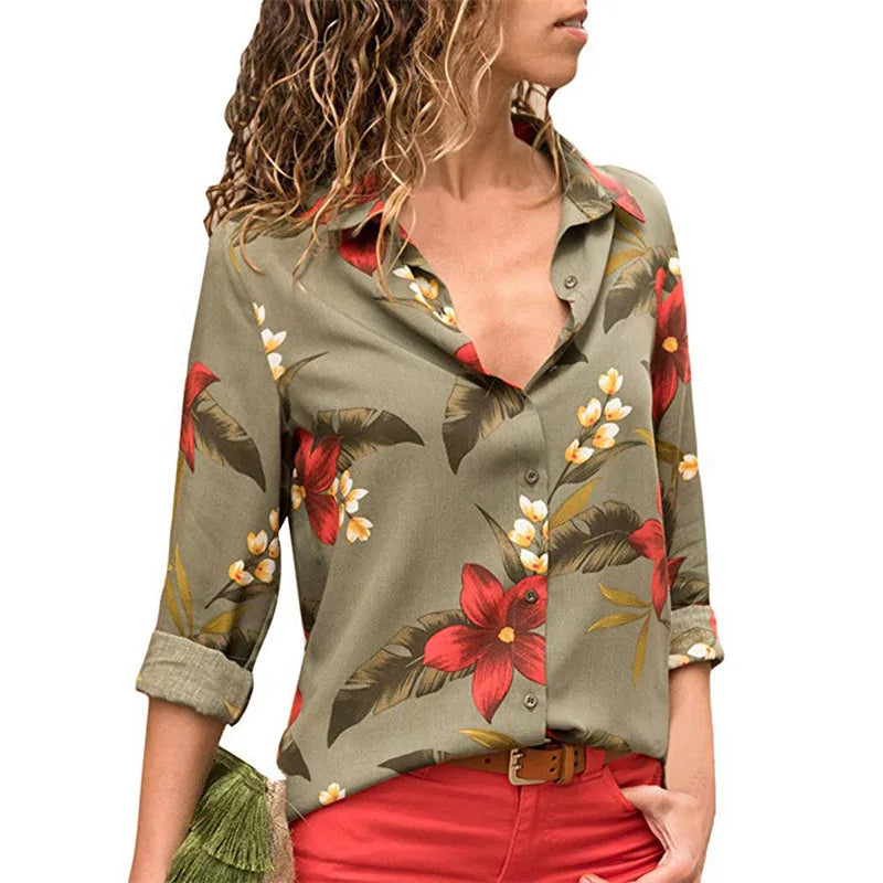 Long Sleeve Chiffon Blouse - Kim’s Signature Beauty & Accessories