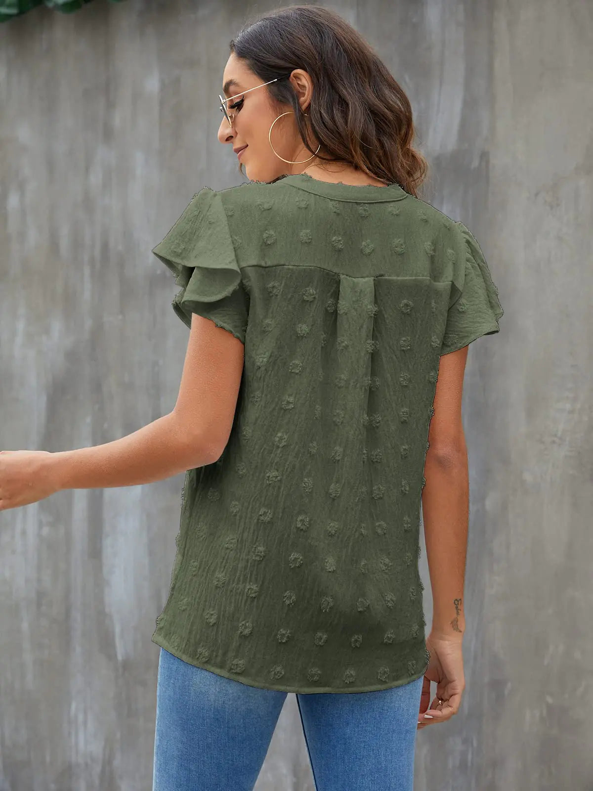 Blooming Jelly White Blouse V Neck - Kim’s Signature Beauty & Accessories (Store description)