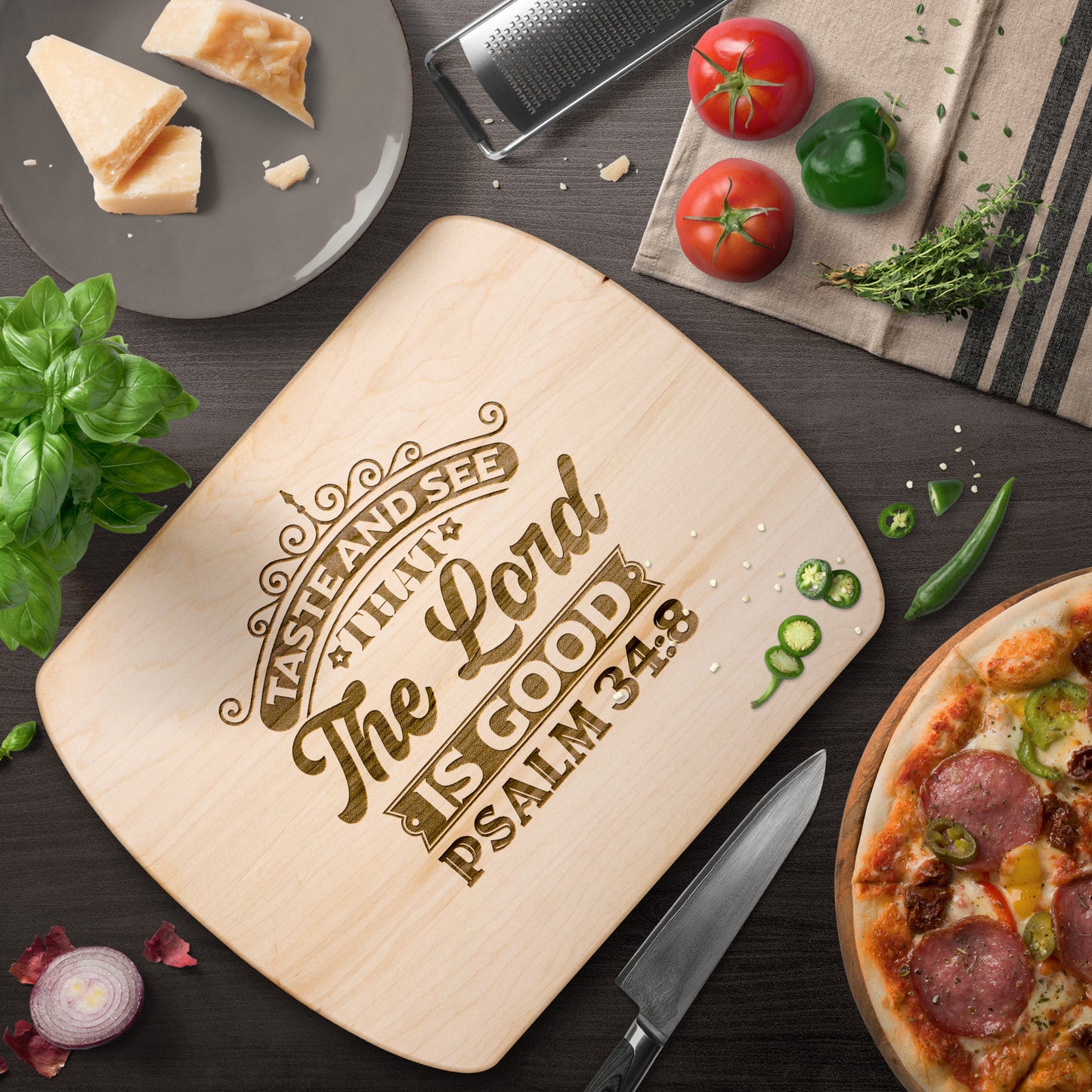 The Lord is Good Cutting Board - Kim’s Signature Beauty & Accessories (Store description)