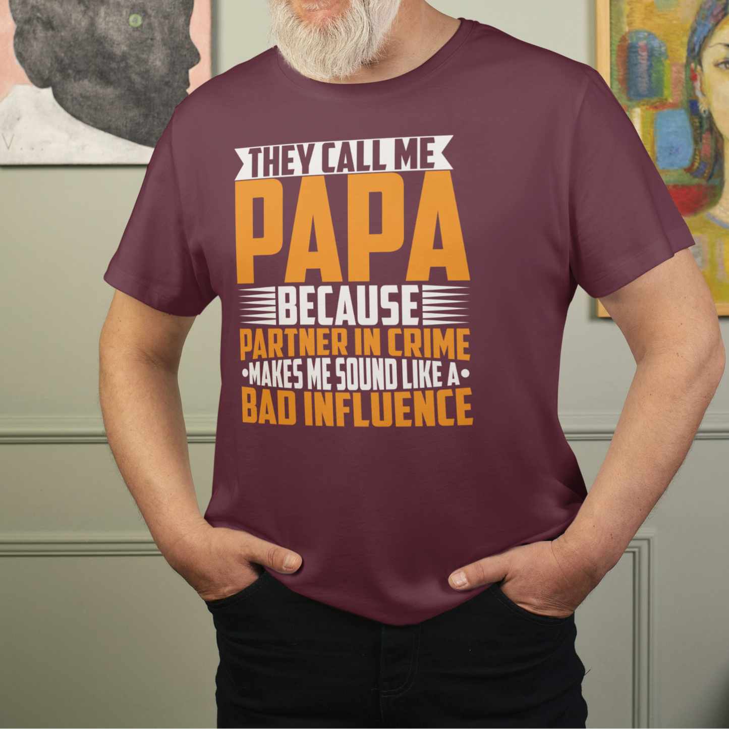 “They Call Me Papa” Funny Cotton Tee – Classic Fit Papa T-Shirt - Kim’s Signature Beauty & Accessories
