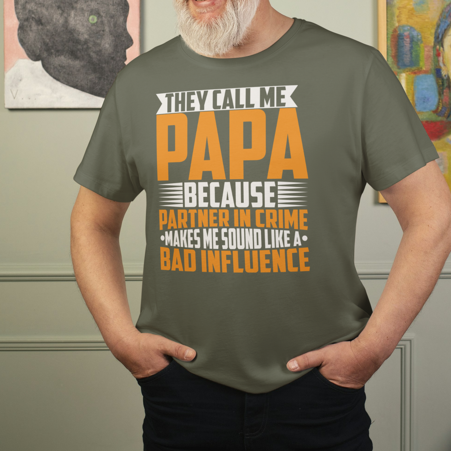“They Call Me Papa” Funny Cotton Tee – Classic Fit Papa T-Shirt - Kim’s Signature Beauty & Accessories