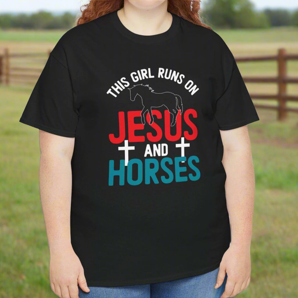 This Girl Runs on Jesus & Horses Tee - Kim’s Signature Beauty & Accessories