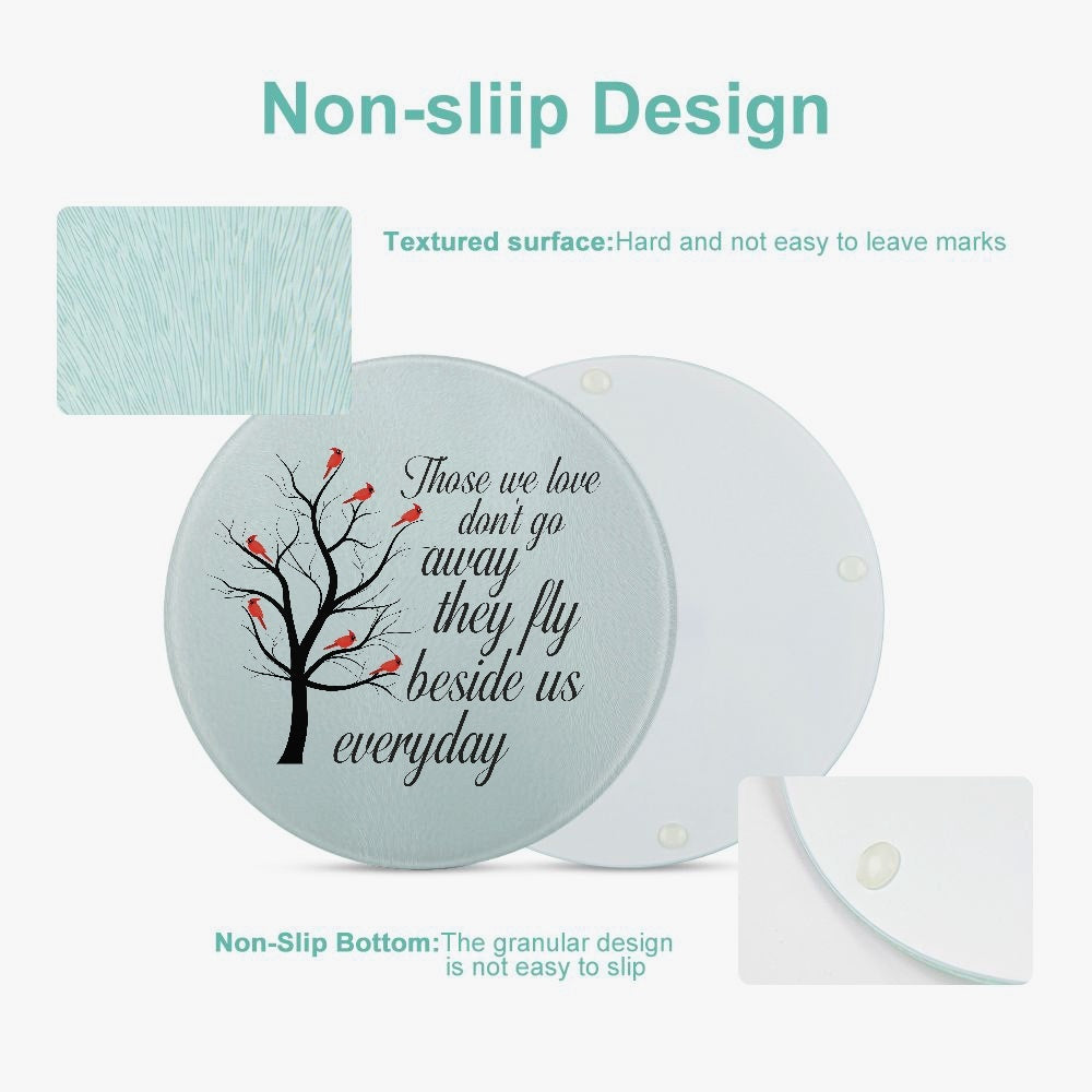 Those We Love Don't Go Away | Tempered Glass Cutting Board - Kim’s Signature Beauty & Accessories