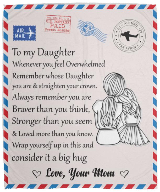 To My Daughter Postage Envelope Blanket - Kim’s Signature Beauty & Accessories