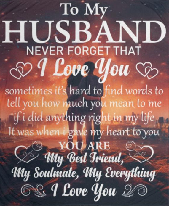 To My Husband, My Best Friend Fleece Blanket - Kim’s Signature Beauty & Accessories