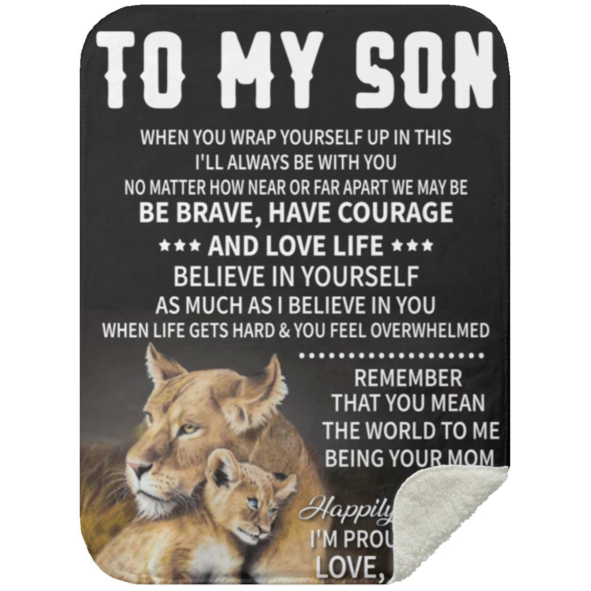 To My Son Lion Blanket - Kim’s Signature Beauty & Accessories