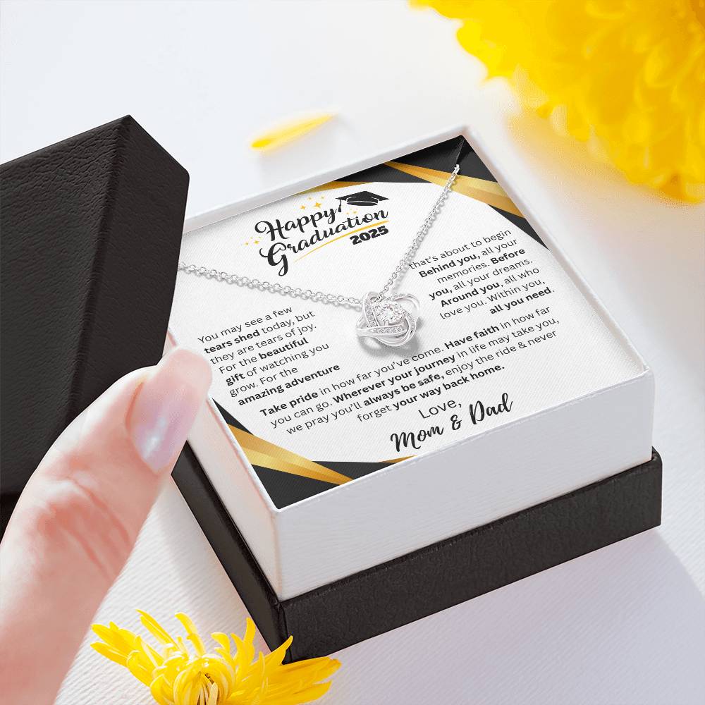 To Our Daughter – Graduation 2025 Love Knot Necklace from Mom & Dad - Kim’s Signature Beauty & Accessories