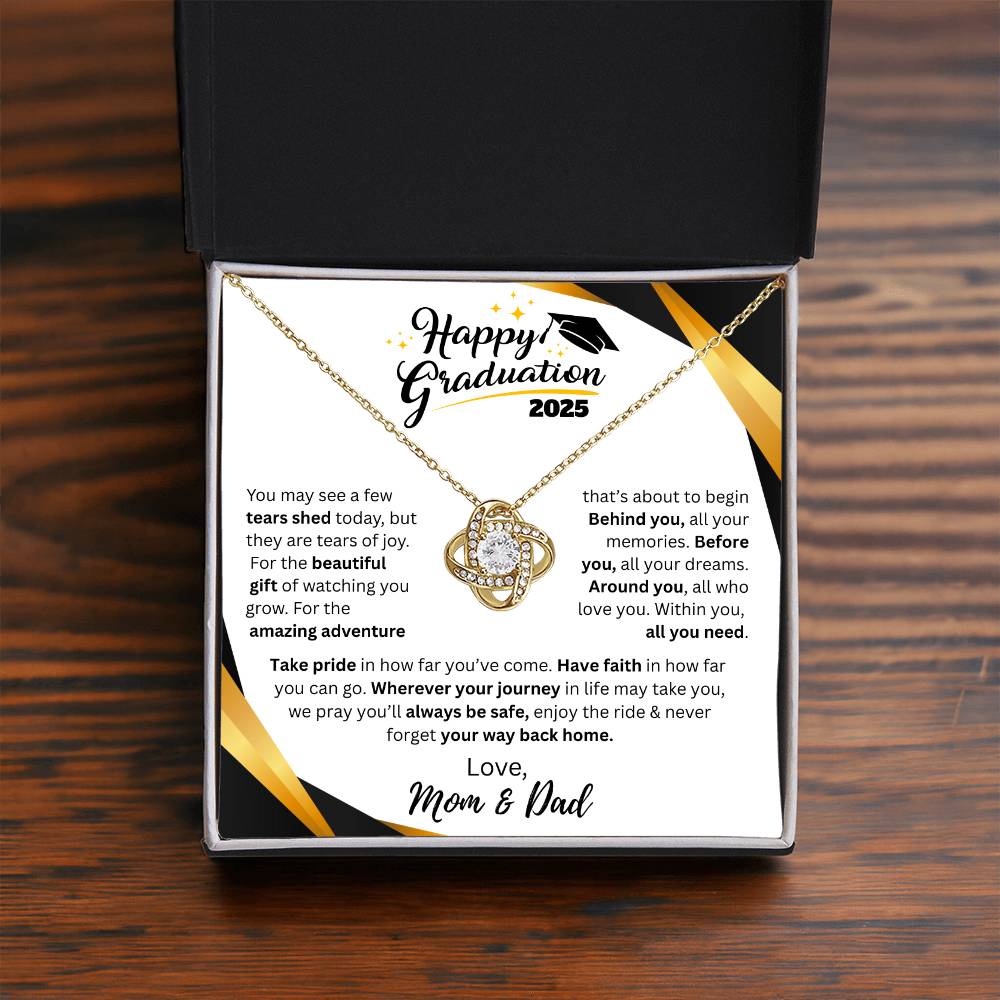 To Our Daughter – Graduation 2025 Love Knot Necklace from Mom & Dad - Kim’s Signature Beauty & Accessories
