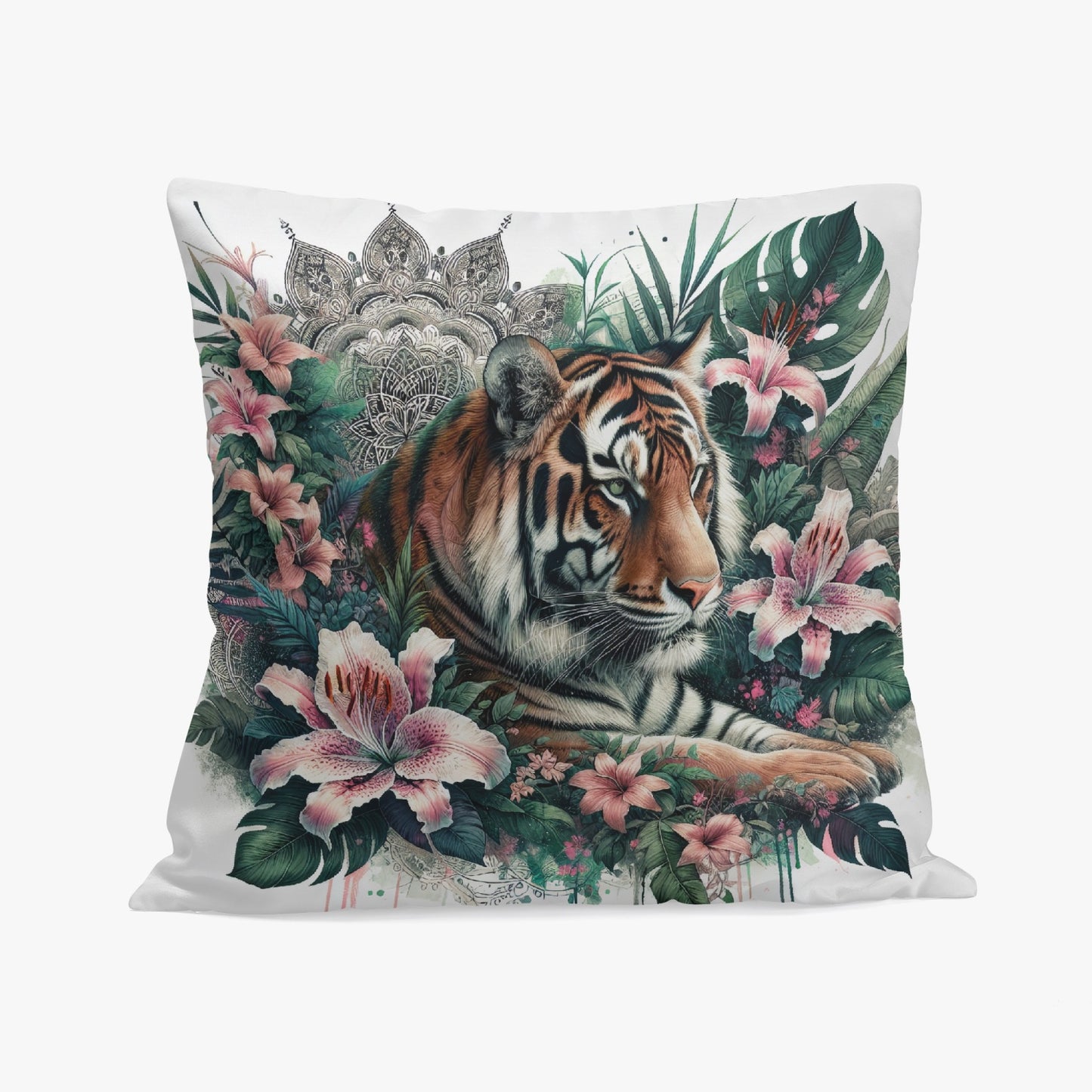 Tropical Tiger Oasis Pillow Cover - Kim’s Signature Beauty & Accessories