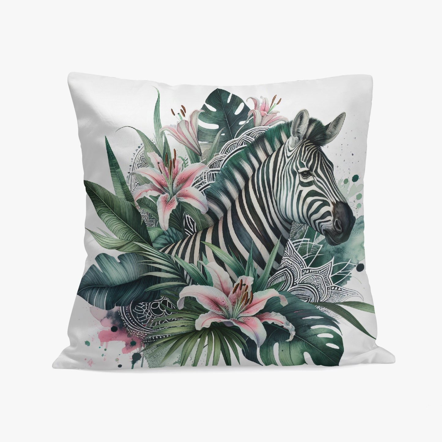 Tropical Zebra Paradise Pillow Cover - Kim’s Signature Beauty & Accessories