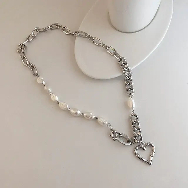 Pink Heart Pendant Necklace | Earrings - Kim’s Signature Beauty & Accessories