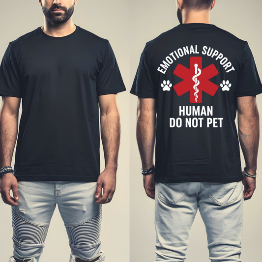 Emotional Support Human Tee - Unisex Cotton T-Shirt - Kim’s Signature Beauty & Accessories