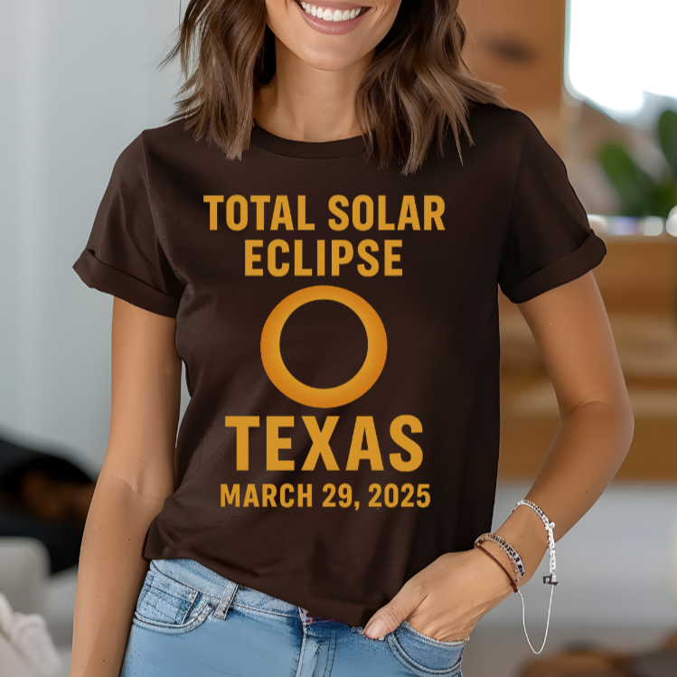 Texas Total Solar Eclipse 2025 Tee - Kim’s Signature Beauty & Accessories (Store description)