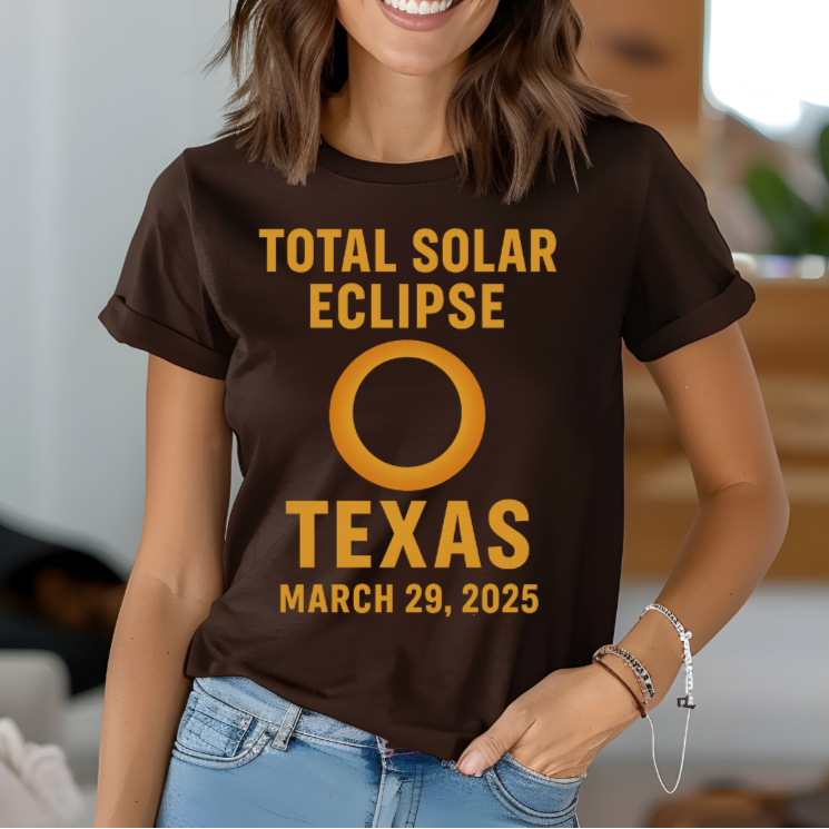 Texas Total Solar Eclipse 2025 Tee - Kim’s Signature Beauty & Accessories (Store description)