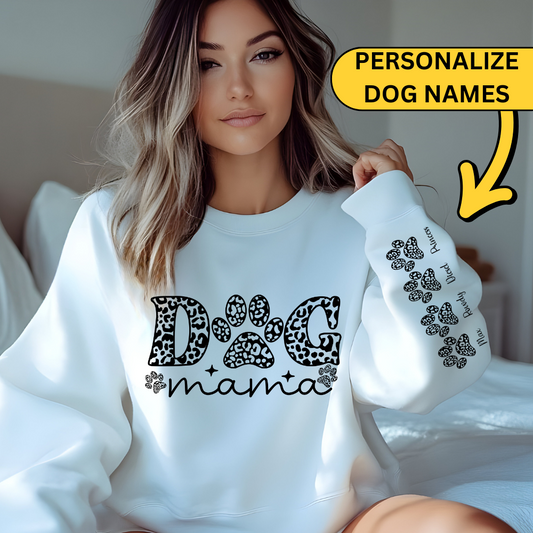 Dog Mama (Personalized Paws) Sweatshirt - Kim’s Signature Beauty & Accessories
