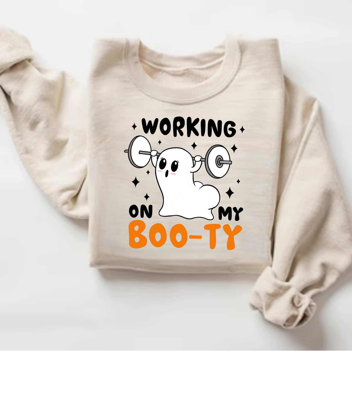 Working on My Booty Ghost Sweatshirt - Kim’s Signature Beauty & Accessories