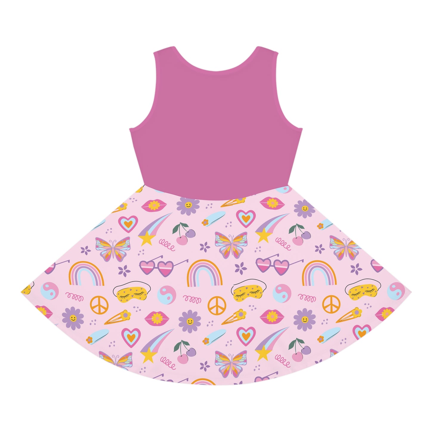 Whimsical Girls' Sleeveless Sundress with Fun Patterns - Kim’s Signature Beauty & Accessories
