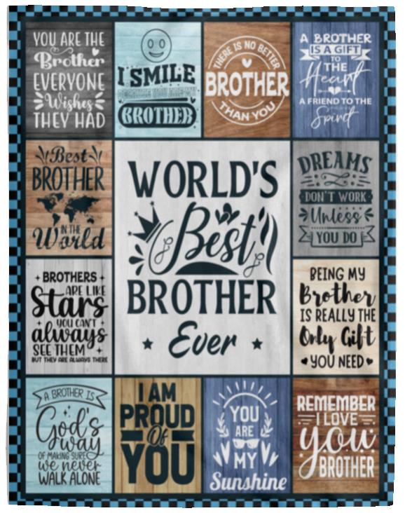 World's Best Brother Blanket - Kim’s Signature Beauty & Accessories