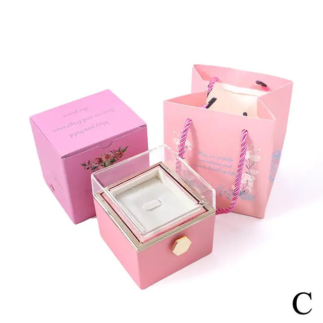 Rotating Rose Gift Box Acrylic - Kim’s Signature Beauty & Accessories