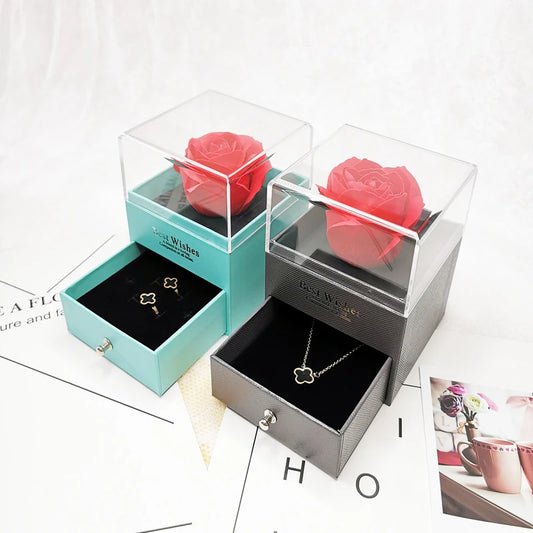 Rose Jewelry Box & Silver Necklace - Kim’s Signature Beauty & Accessories