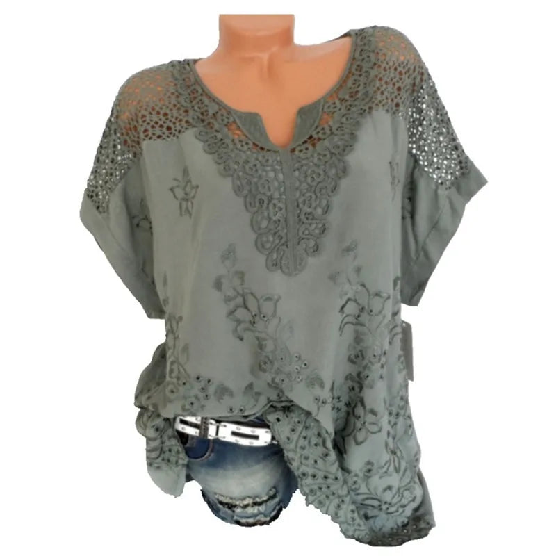 Women's Short Sleeve Blouse - Kim’s Signature Beauty & Accessories (Store description)