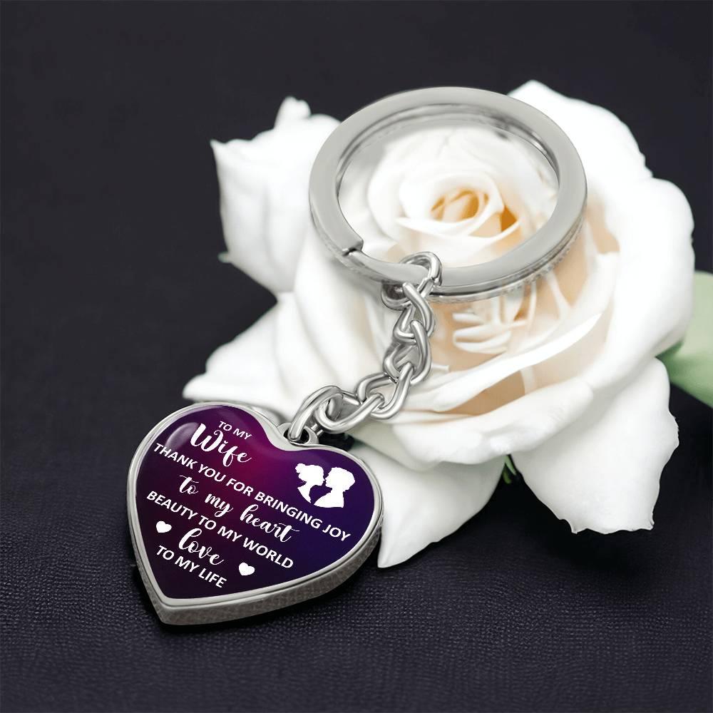 Joy, Beauty, Love Wife | Keychain - Kim’s Signature Beauty & Accessories (Store description)