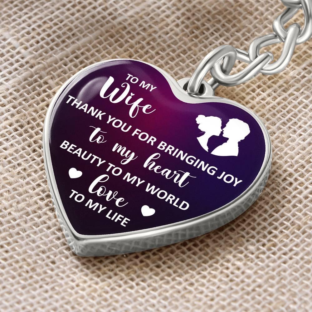 Joy, Beauty, Love Wife | Keychain - Kim’s Signature Beauty & Accessories (Store description)