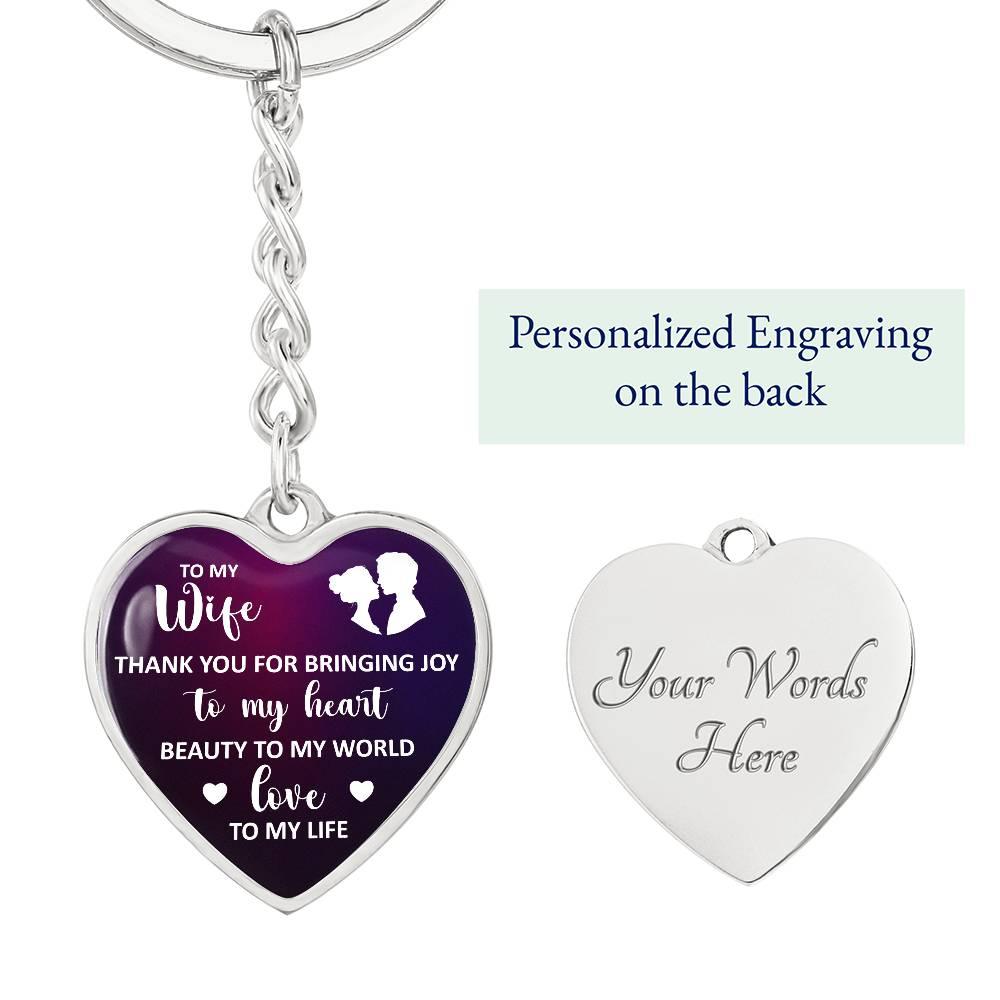 Joy, Beauty, Love Wife | Keychain - Kim’s Signature Beauty & Accessories (Store description)