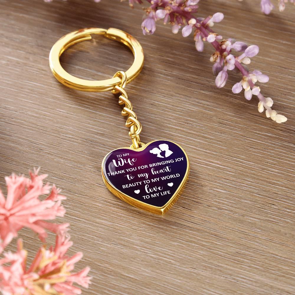 Joy, Beauty, Love Wife | Keychain - Kim’s Signature Beauty & Accessories (Store description)