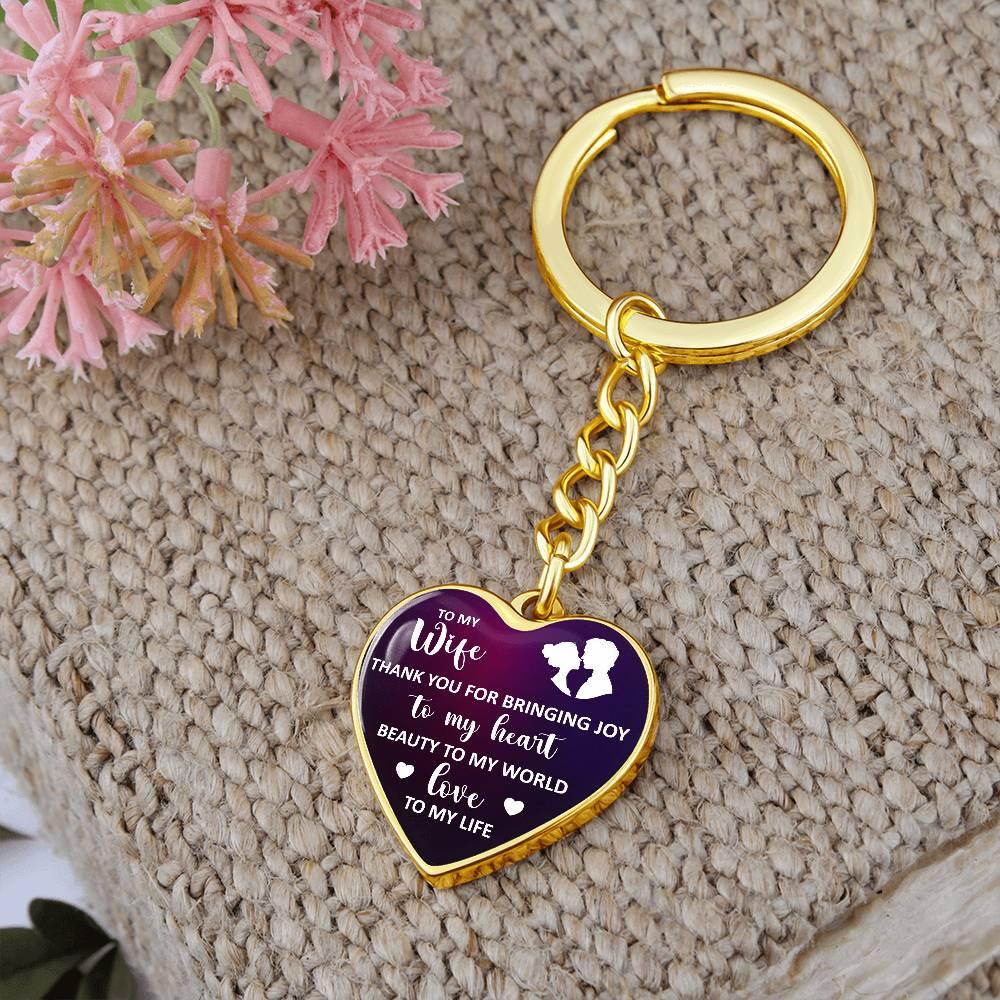 Joy, Beauty, Love Wife | Keychain - Kim’s Signature Beauty & Accessories (Store description)