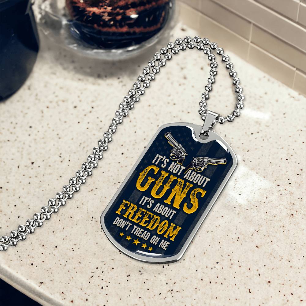 It's About Freedom Dog Tag - Kim’s Signature Beauty & Accessories (Store description)